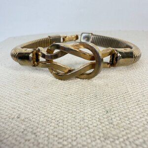 Brookcraft Knot Bracelet Signed Gold-Tone Vintage